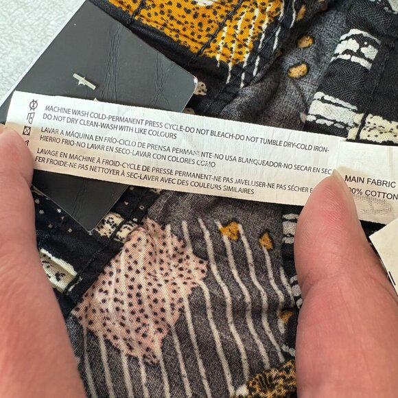 Cactus Man Mens Abstract Print Shorts Size M / 32 Black Multi-Color - Picture 7 of 14